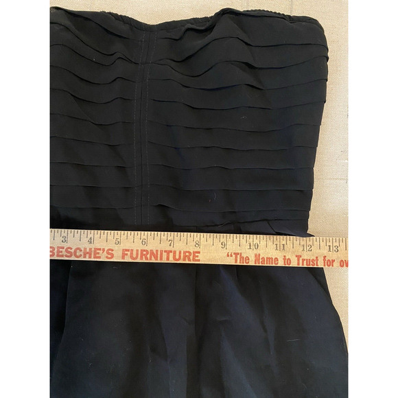 Sparkle & Fade Dark Dress Womens Size 0 Sleeveless Black Silky Sheath Dress - Picture 9 of 10